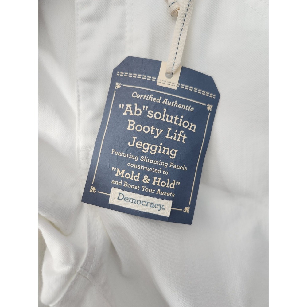 Democracy Ab Solution Itty Bitty Booty Lift Jegging White Slimming Size 4 NWT - Picture 3 of 13